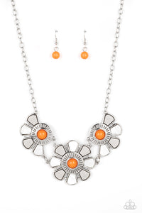 Aquatic Garden -Orange Necklace