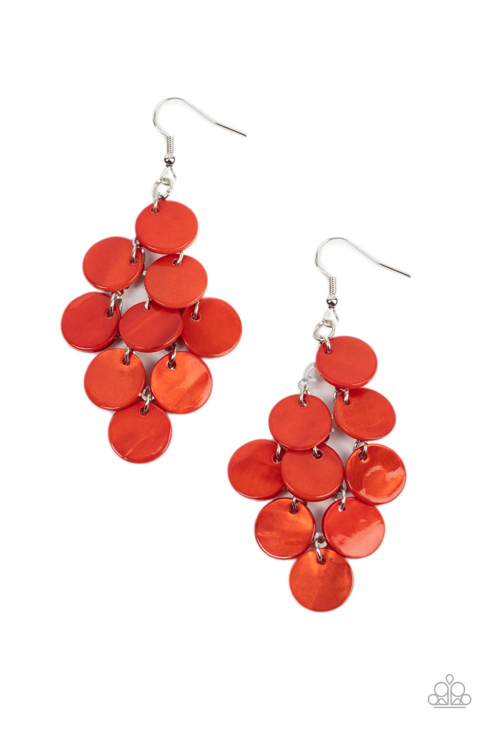 Tropical Tryst-Orange Earrings